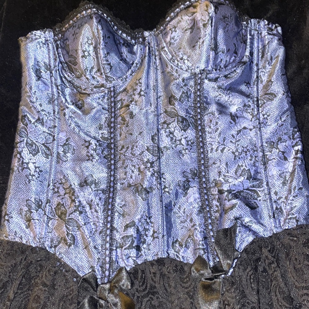 Blue corset top lingerie